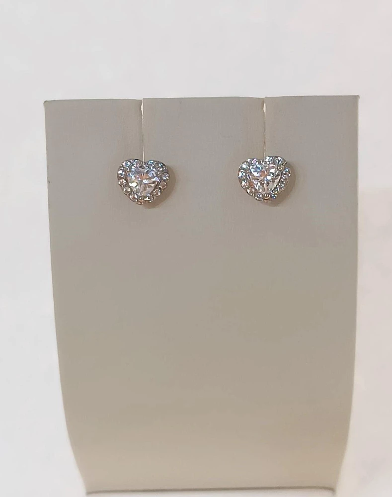 Серьги с фианитом из красного золота 585 пробы 1