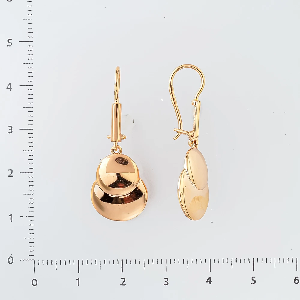 Серьги из красного золота 585 пробы 2
