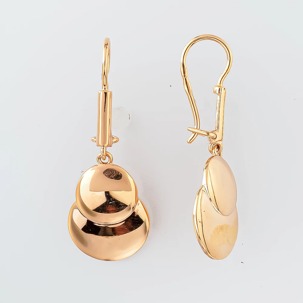 Серьги из красного золота 585 пробы 1