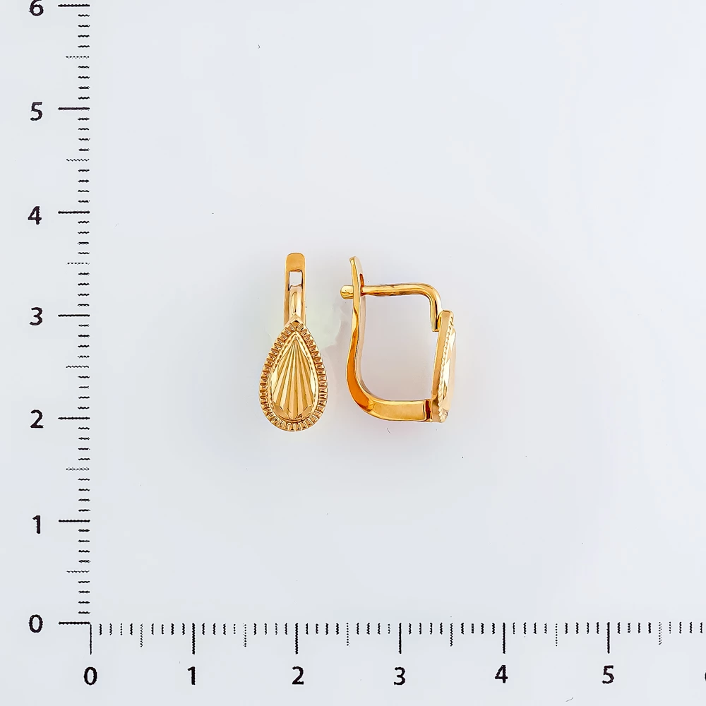 Серьги из красного золота 585 пробы 2
