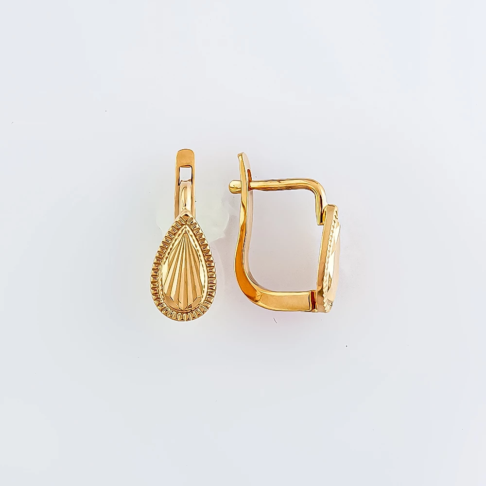 Серьги из красного золота 585 пробы 1