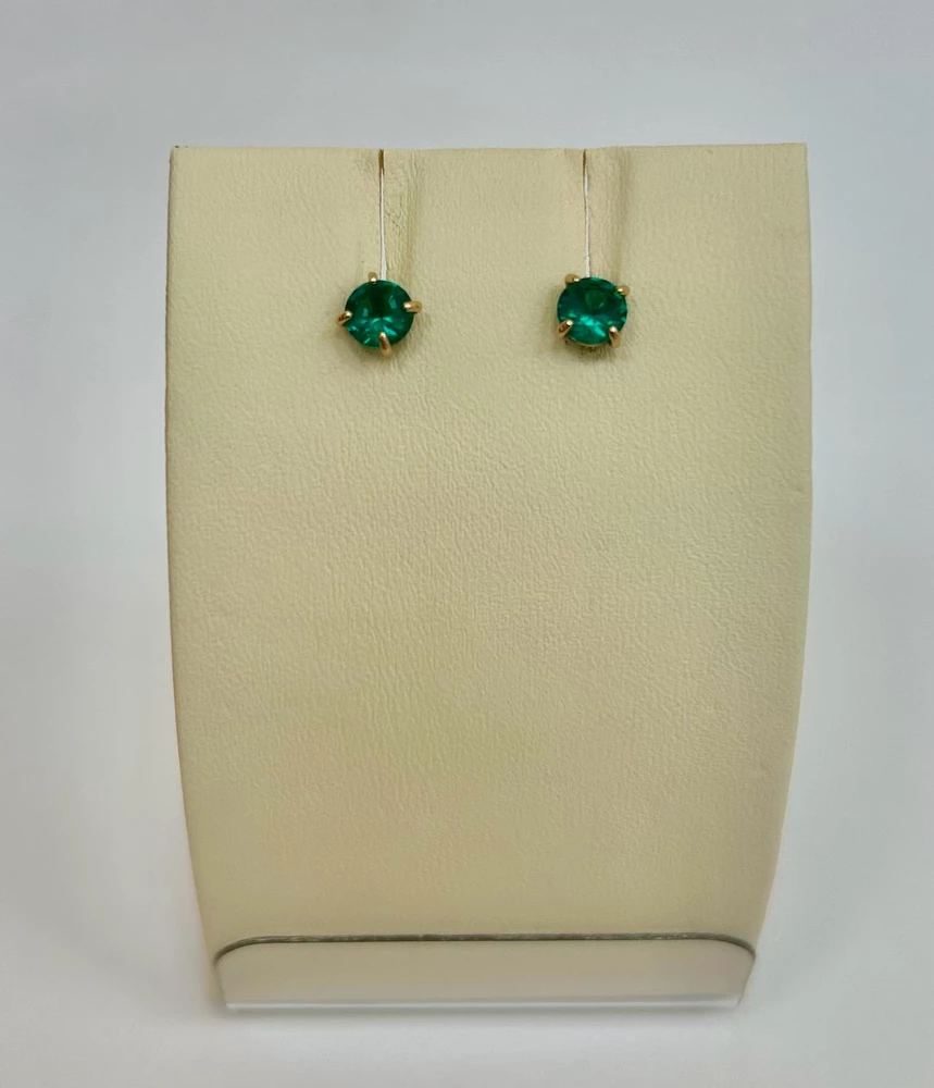 Серьги с ситаллом из красного золота 585 пробы 1