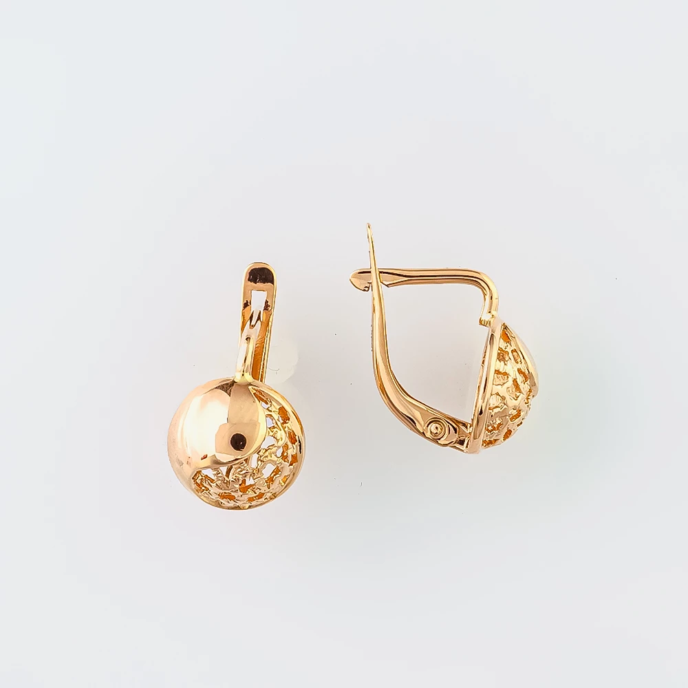 Серьги из красного золота 585 пробы 1