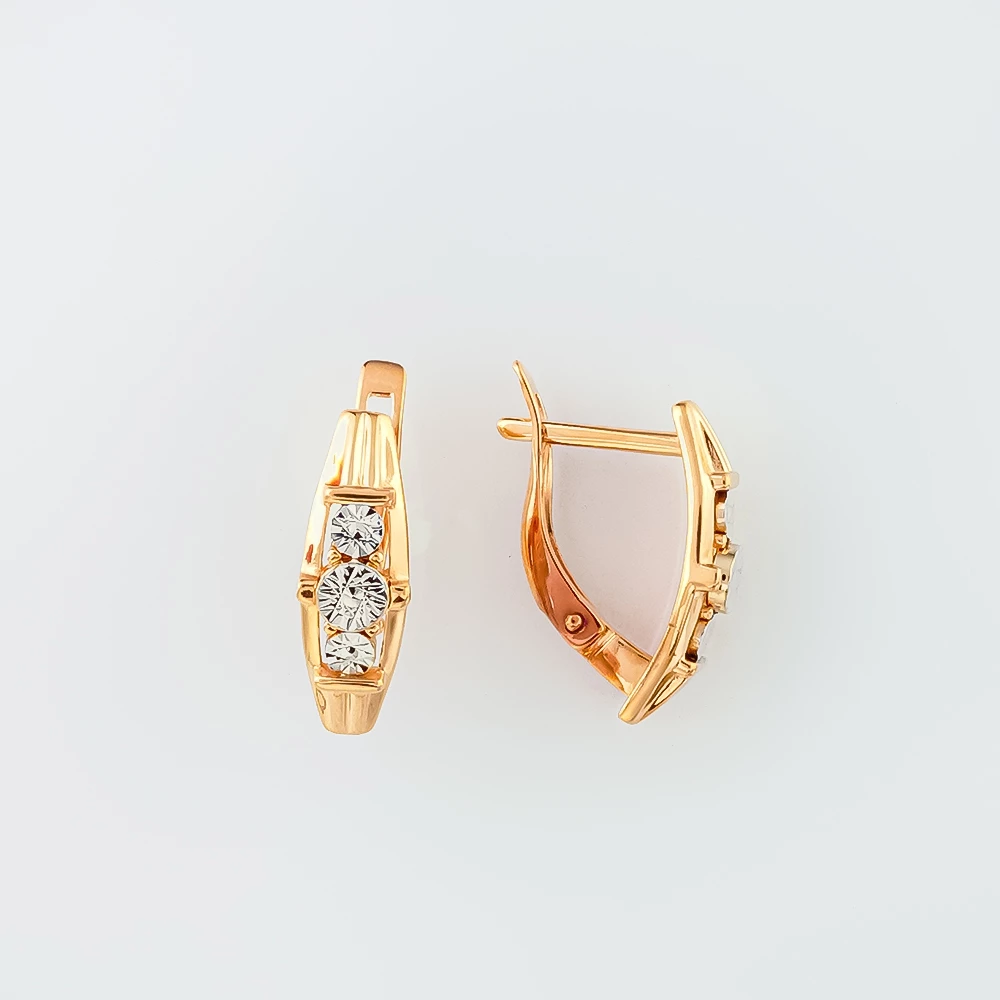 Серьги из красного золота 585 пробы 1