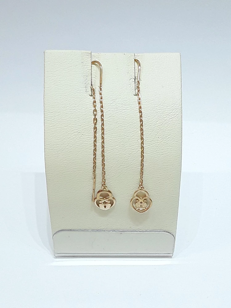 Серьги из красного золота 585 пробы 1