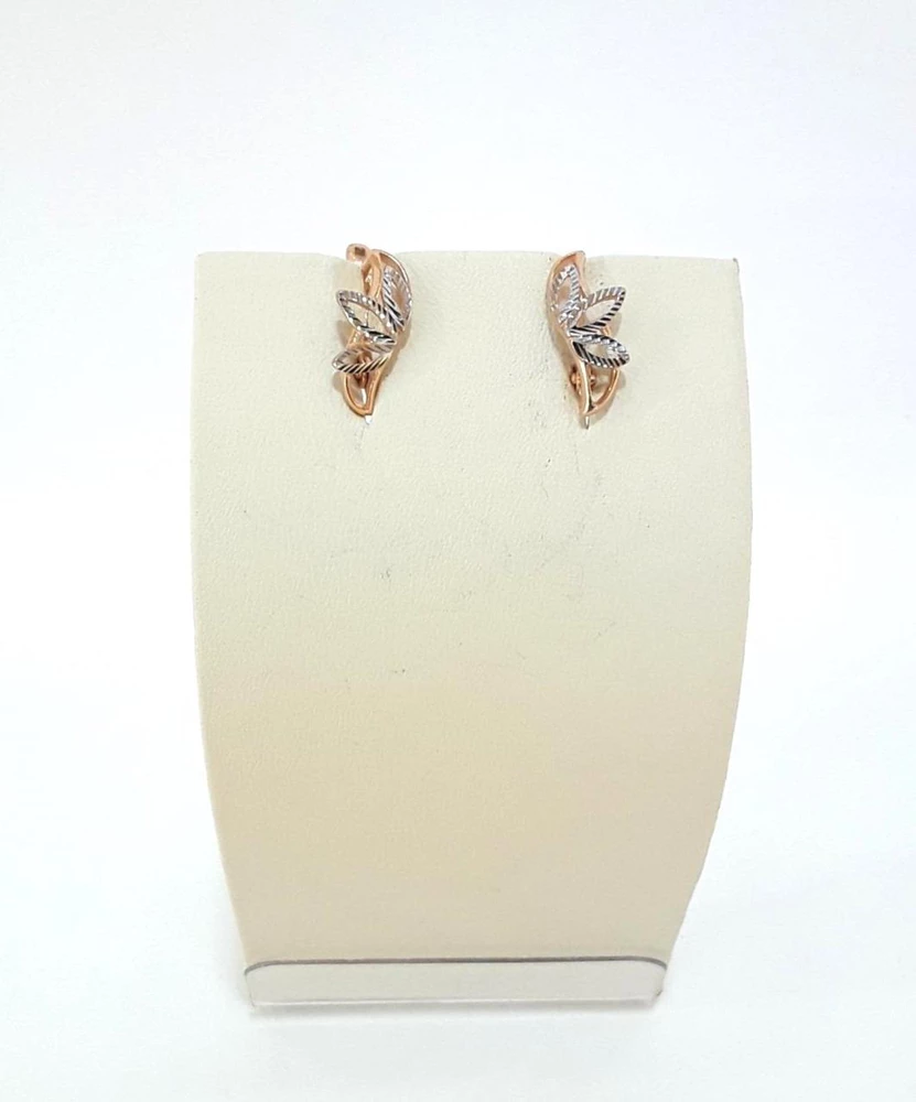 Серьги из красного золота 585 пробы 1