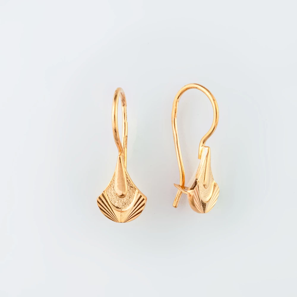Серьги из красного золота 585 пробы 1