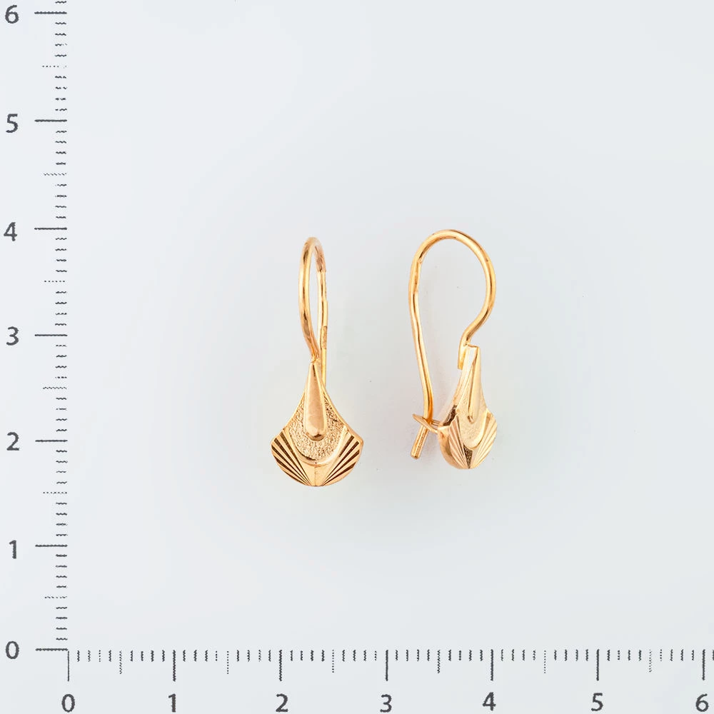 Серьги из красного золота 585 пробы 2