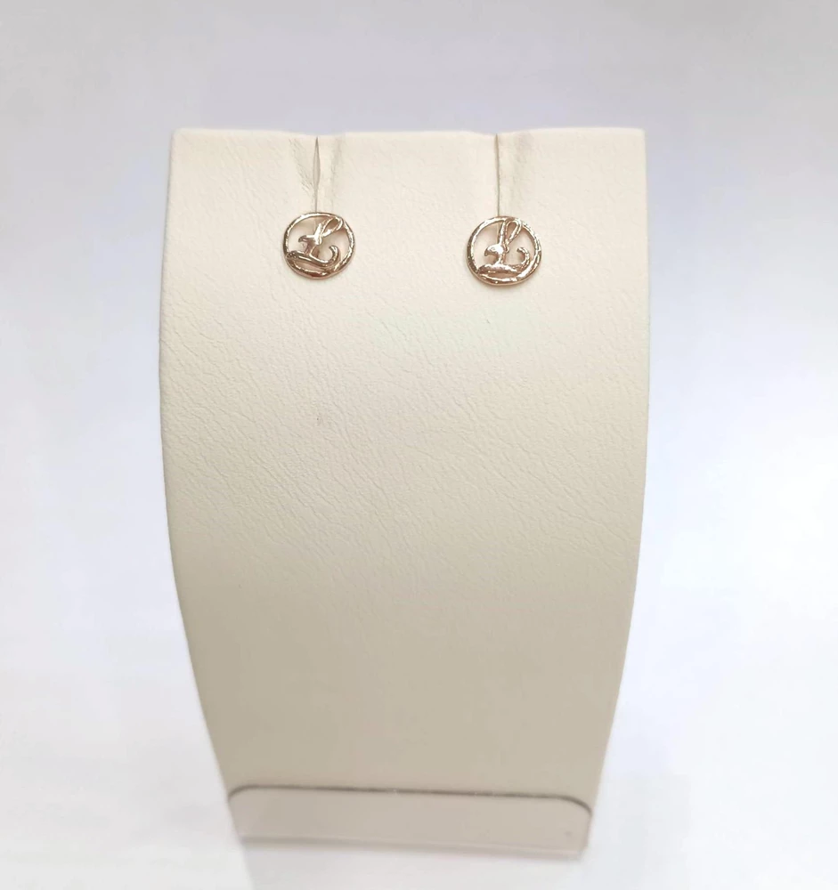 Серьги из красного золота 585 пробы 1