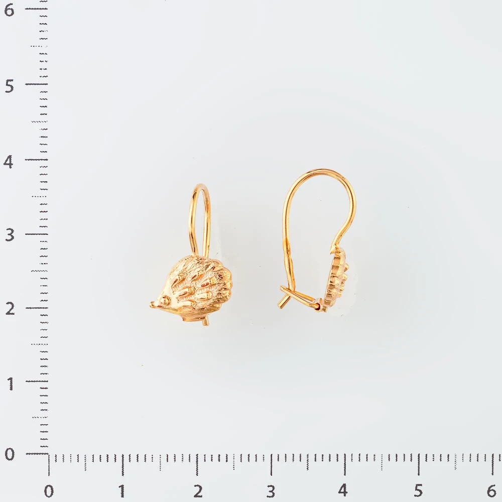 Серьги из красного золота 585 пробы 2