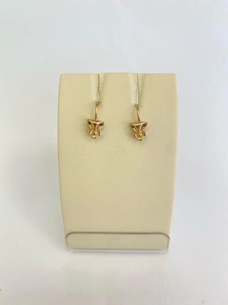 Серьги из красного золота 585 пробы 1