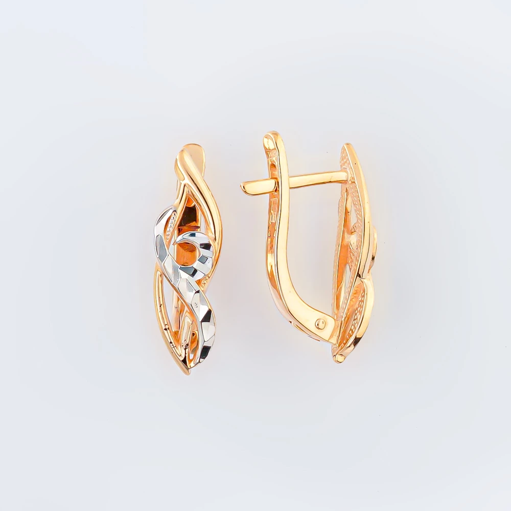 Серьги из красного золота 585 пробы 1