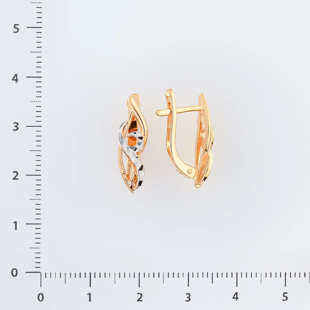 Серьги из красного золота 585 пробы 2
