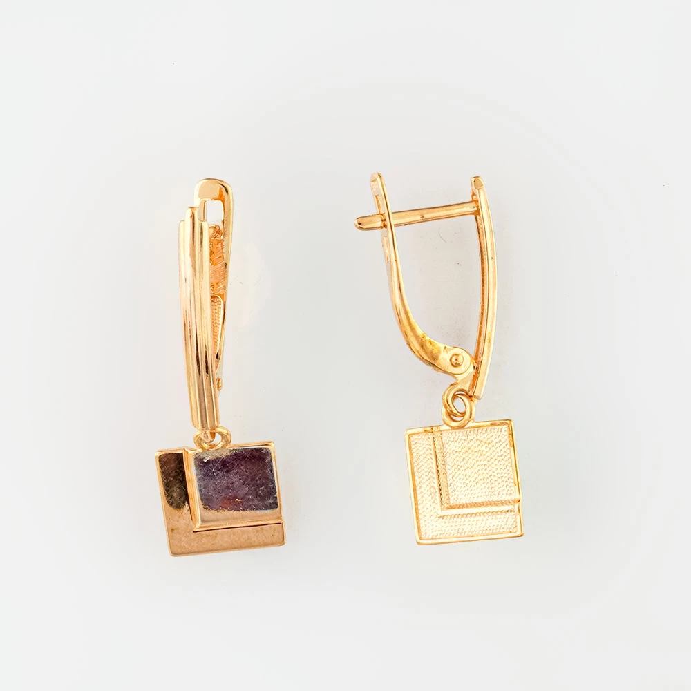 Серьги из красного золота 585 пробы 1