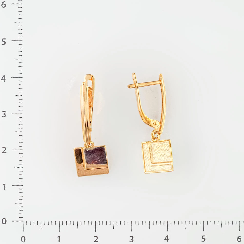 Серьги из красного золота 585 пробы 2