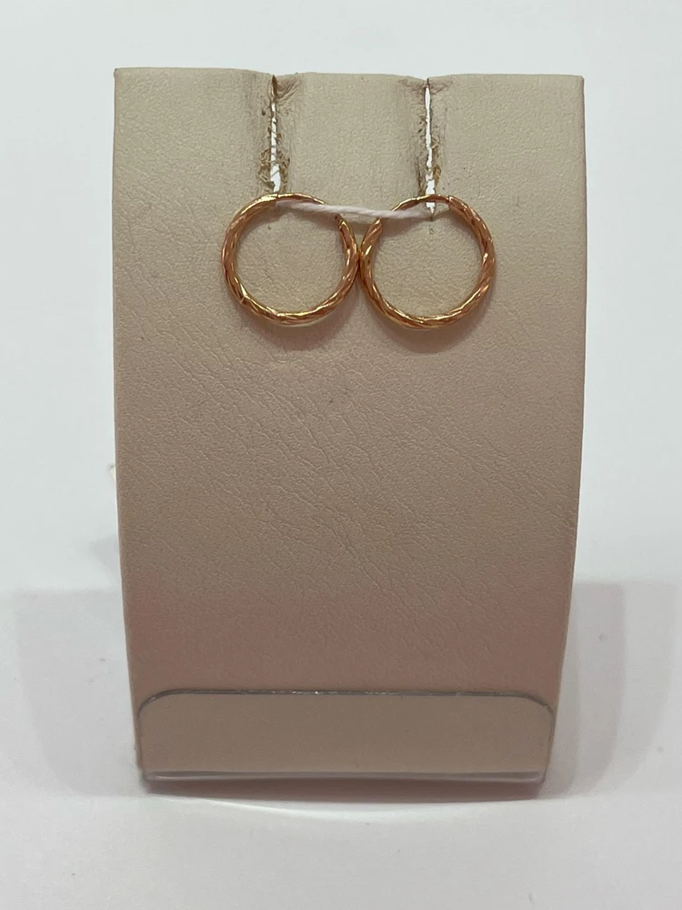 Серьги конго из красного золота 585 пробы 1