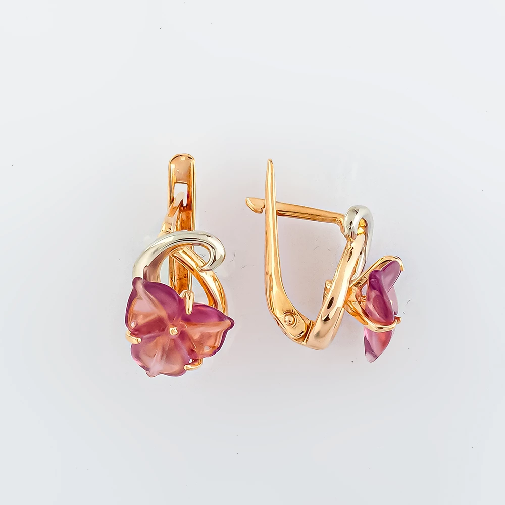 Серьги из красного золота 585 пробы 1
