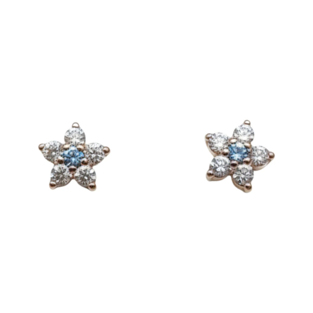 Серьги с топазом из красного золота 585 пробы 1