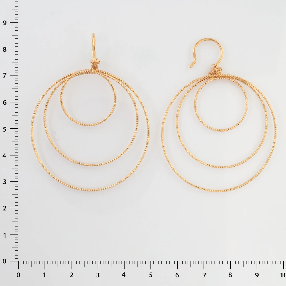 Серьги из красного золота 585 пробы 2