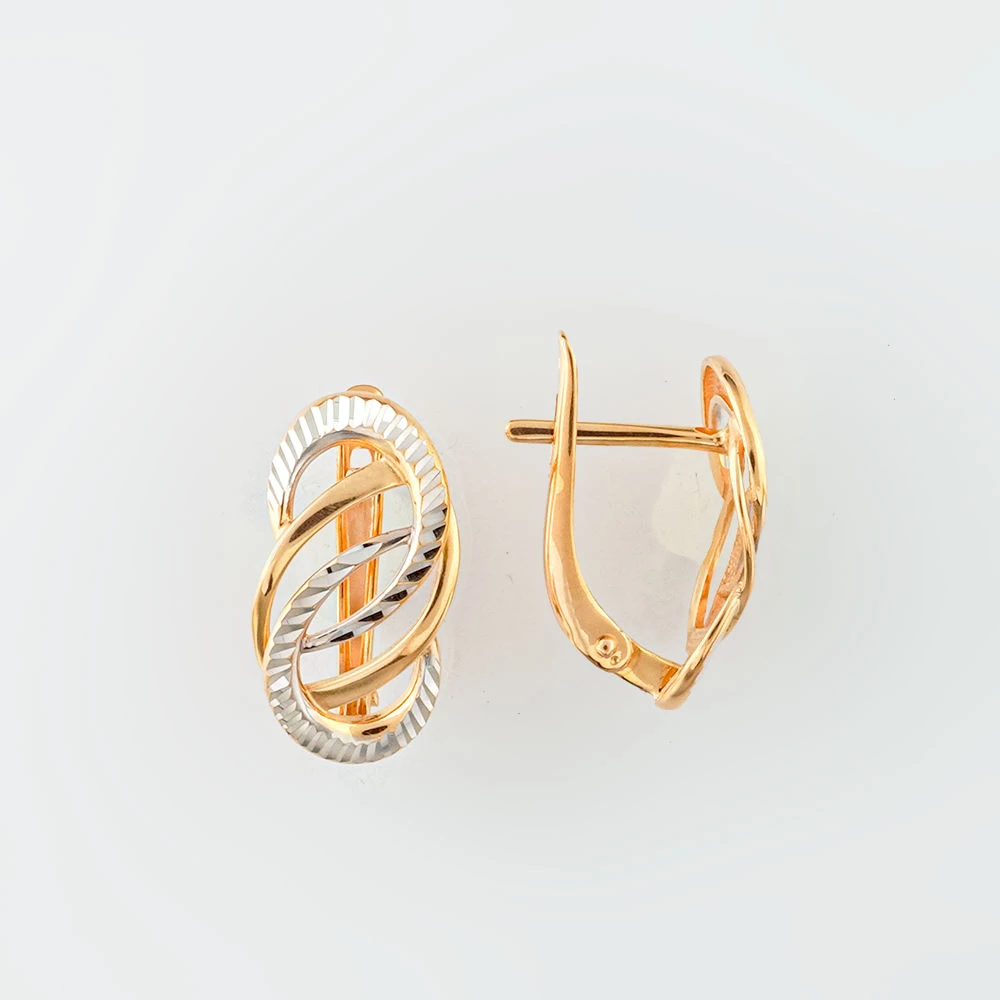 Серьги из красного золота 585 пробы 1