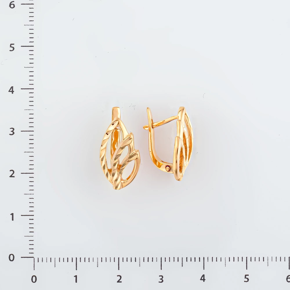 Серьги из красного золота 585 пробы 2