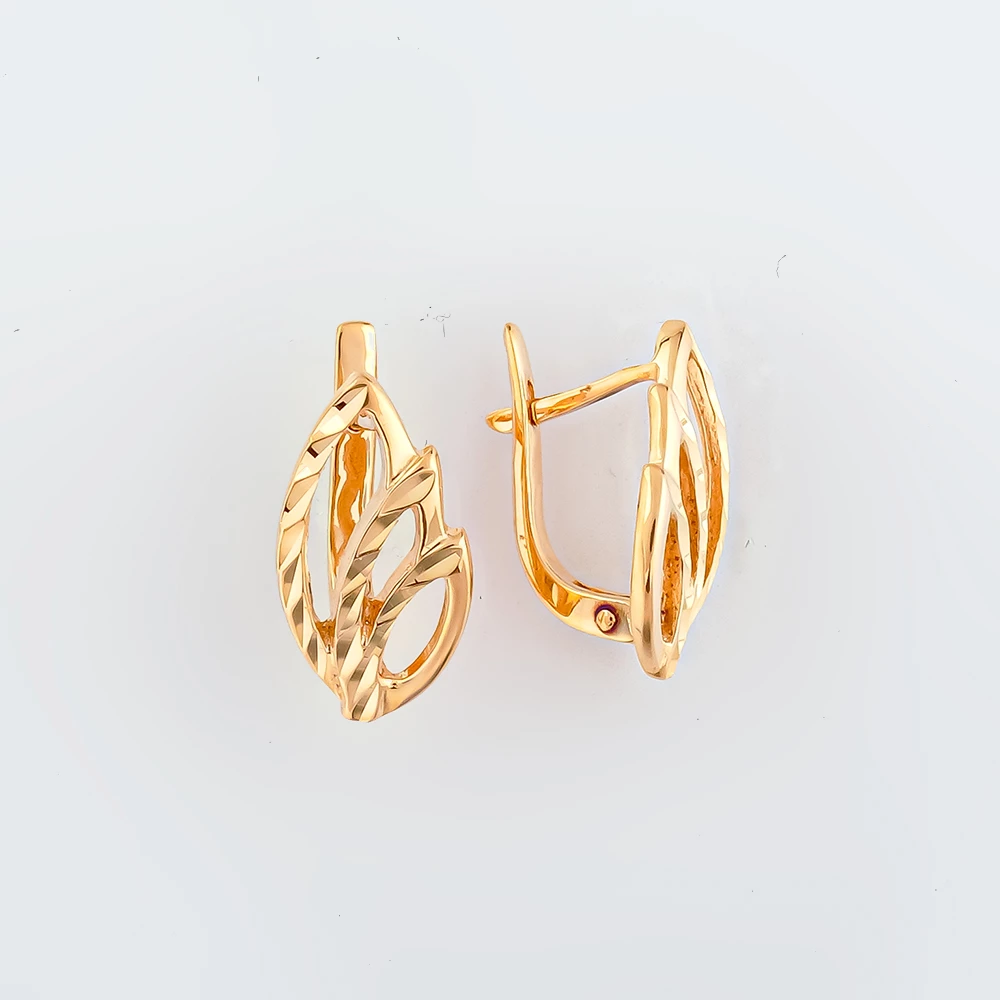 Серьги из красного золота 585 пробы 1