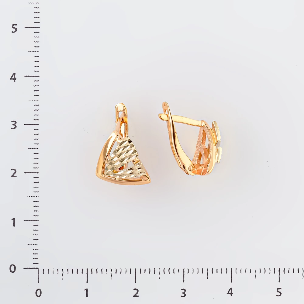 Серьги из красного золота 585 пробы 2