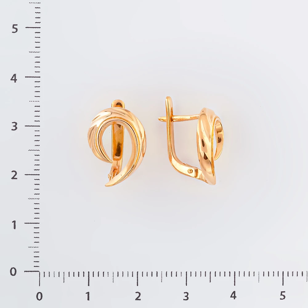Серьги из красного золота 585 пробы 2