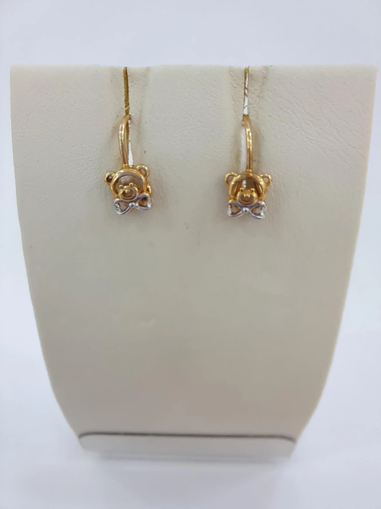 Серьги из красного золота 585 пробы 1