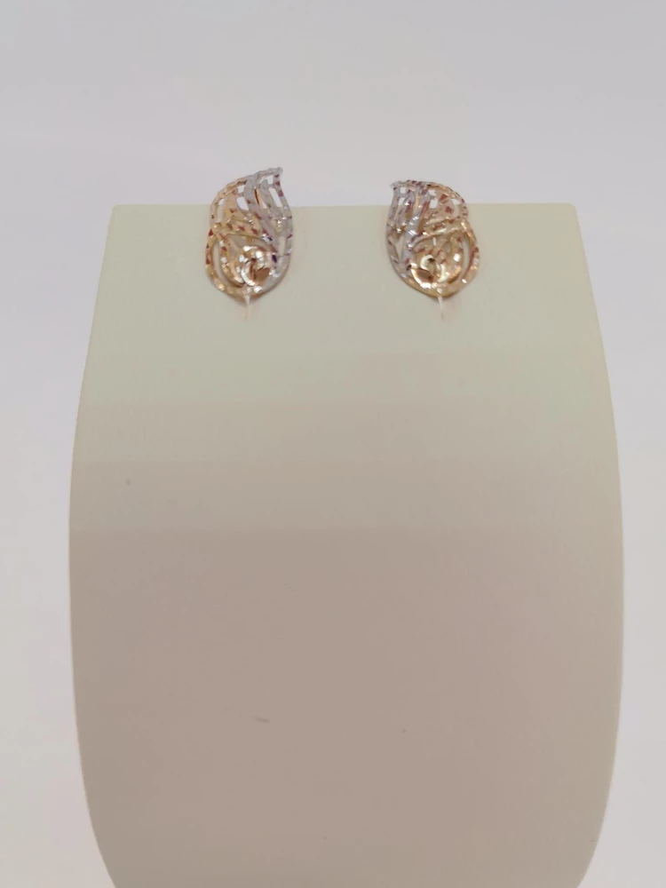 Серьги из красного золота 585 пробы 1