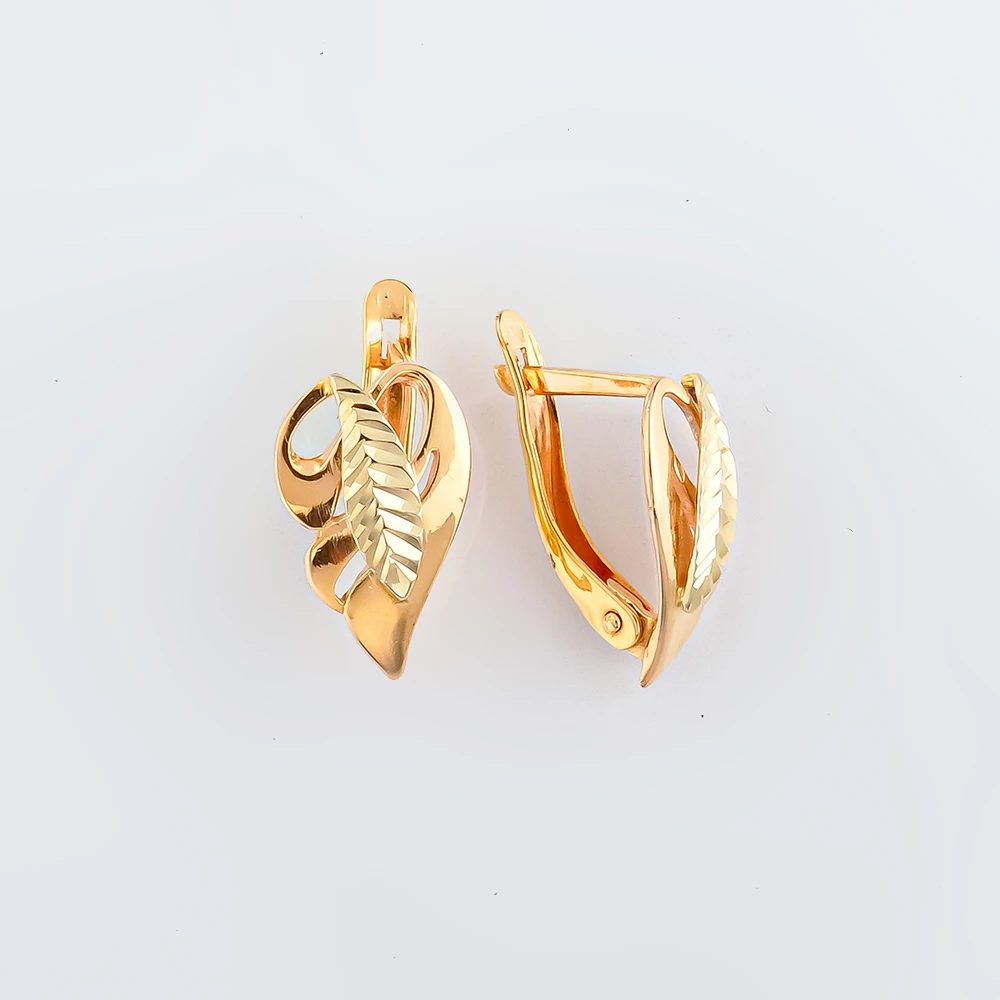 Серьги из красного золота 585 пробы 1