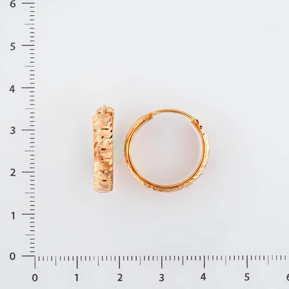 Серьги конго из красного золота 585 пробы 2