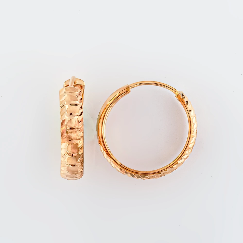 Серьги конго из красного золота 585 пробы 1