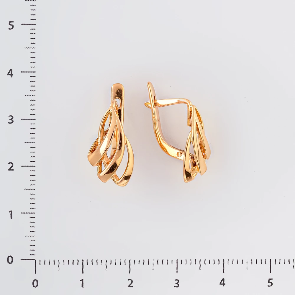 Серьги из красного золота 585 пробы 2