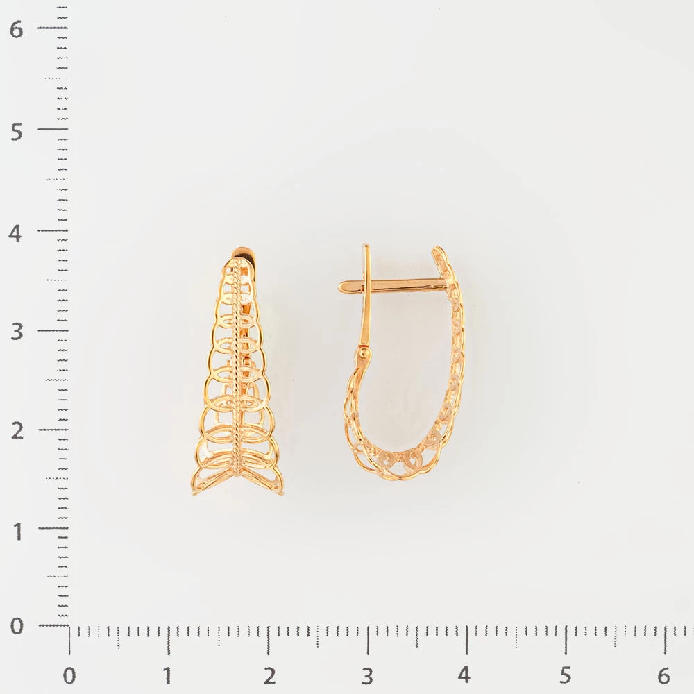 Серьги из красного золота 585 пробы 2