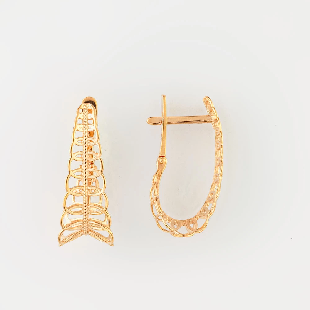 Серьги из красного золота 585 пробы 1