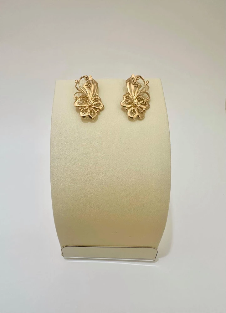 Серьги из красного золота 585 пробы 1