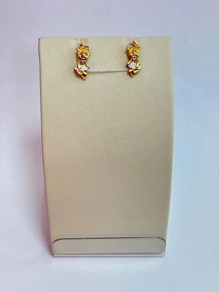 Серьги из красного золота 585 пробы 1
