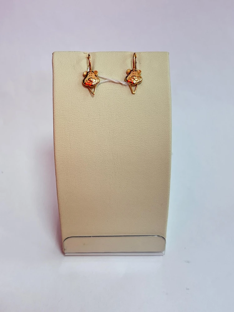 Серьги из красного золота 585 пробы 1