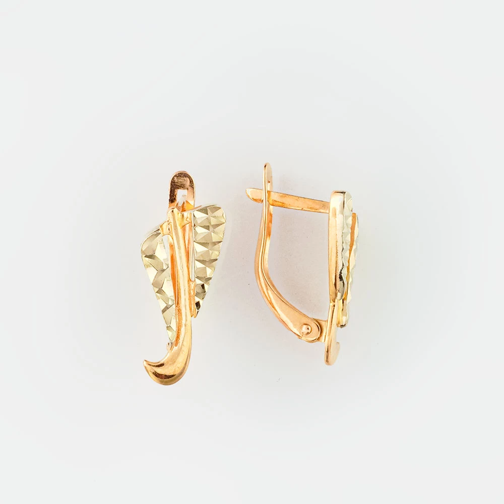 Серьги из красного золота 585 пробы 1