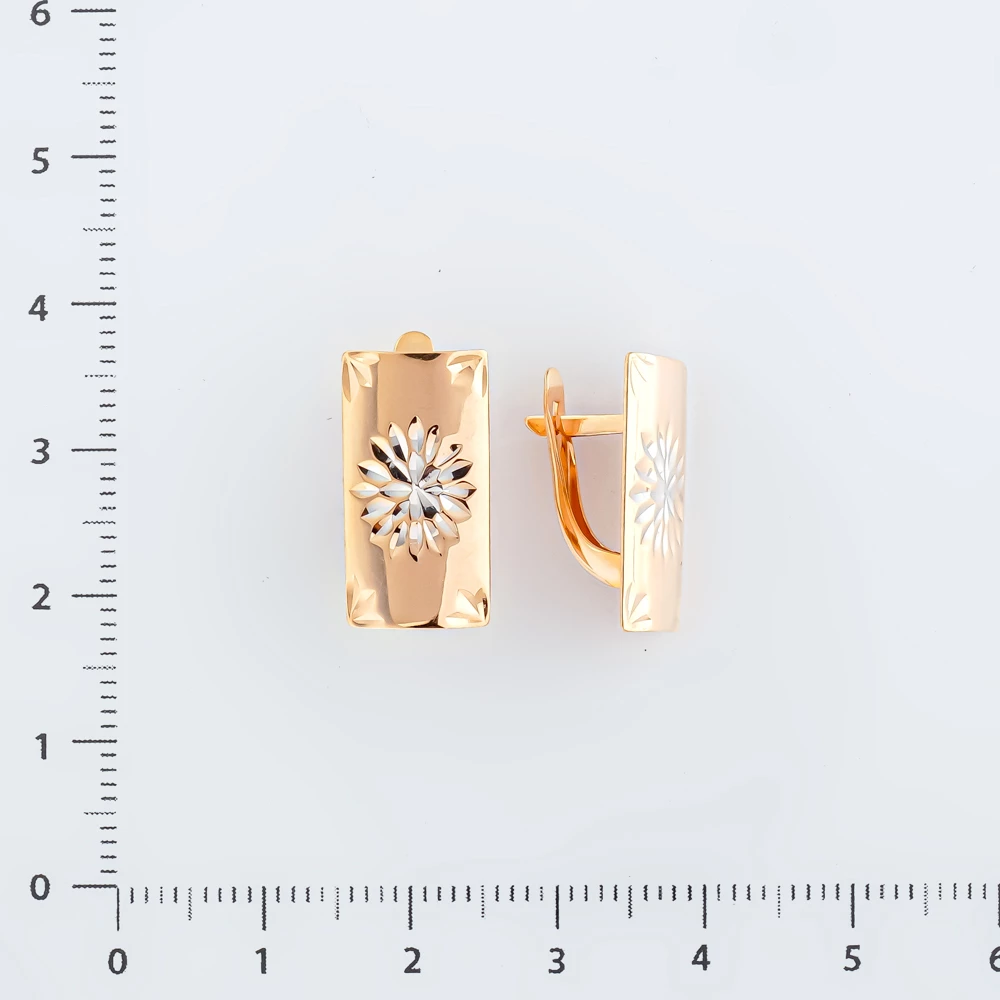 Серьги из красного золота 585 пробы 2