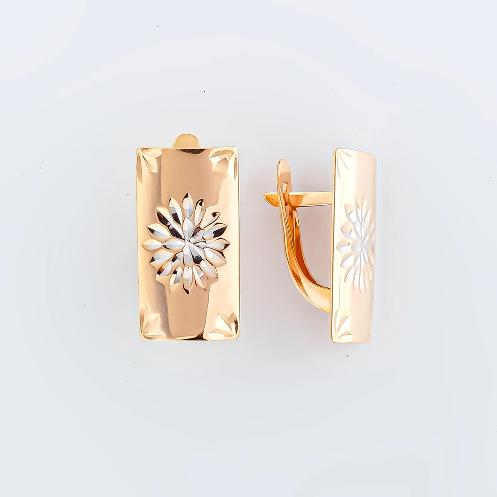 Серьги из красного золота 585 пробы 1