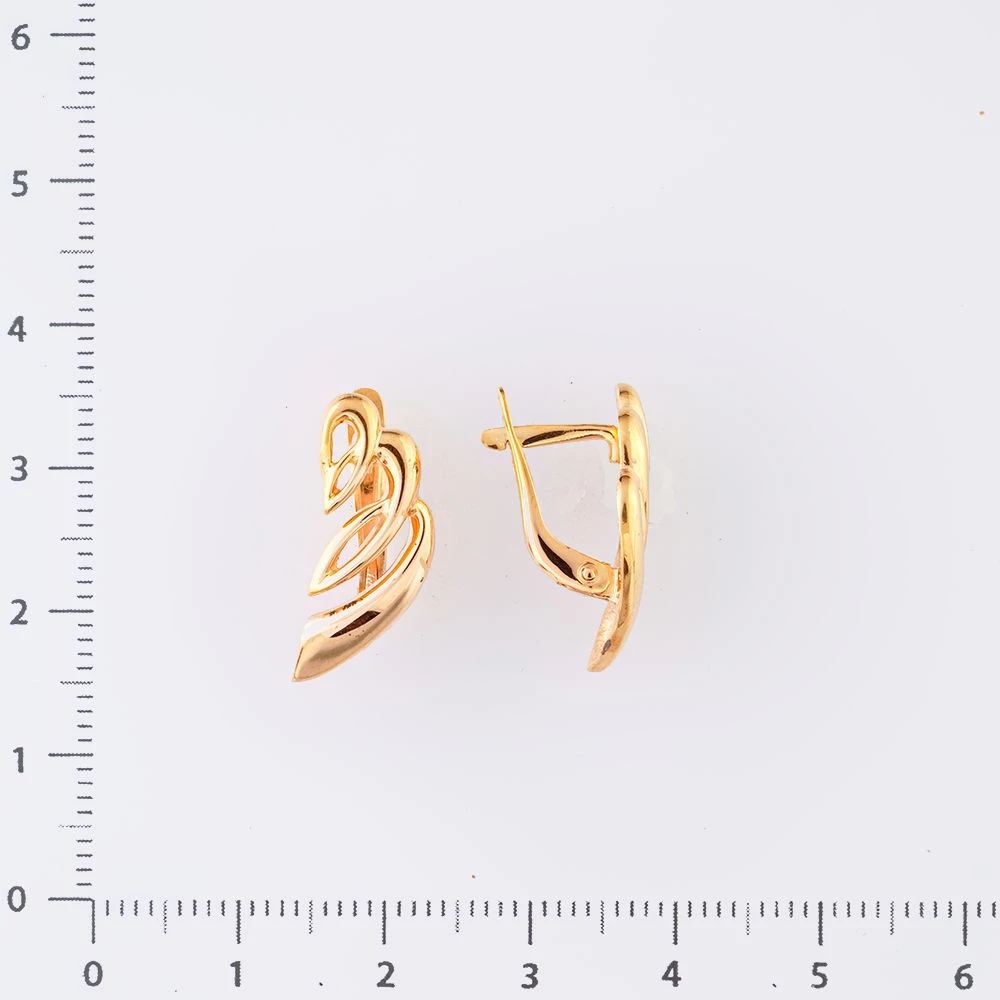 Серьги из красного золота 585 пробы 2