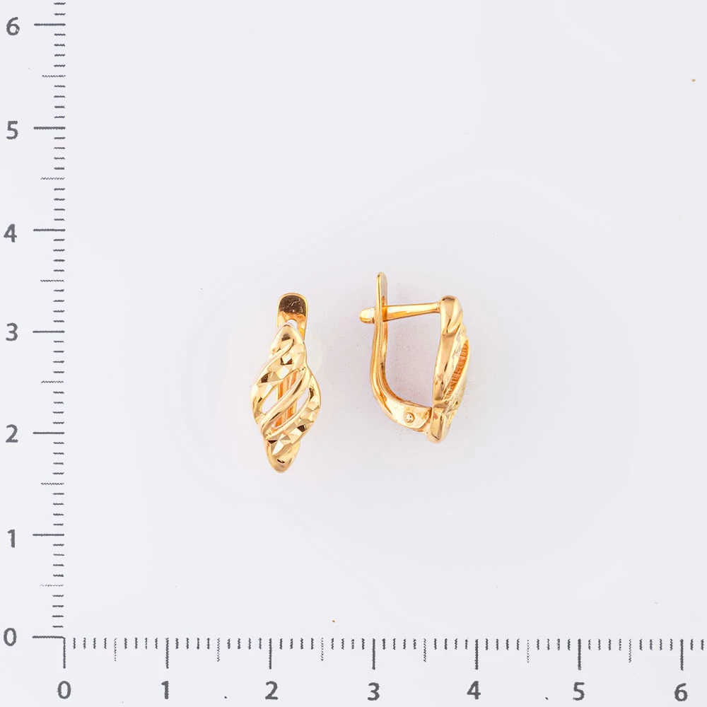 Серьги из красного золота 585 пробы 2