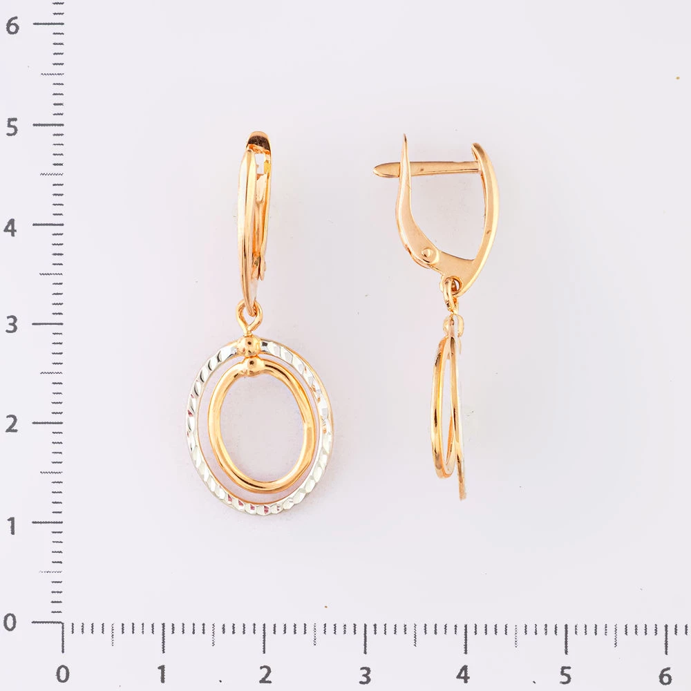 Серьги из красного золота 585 пробы 2