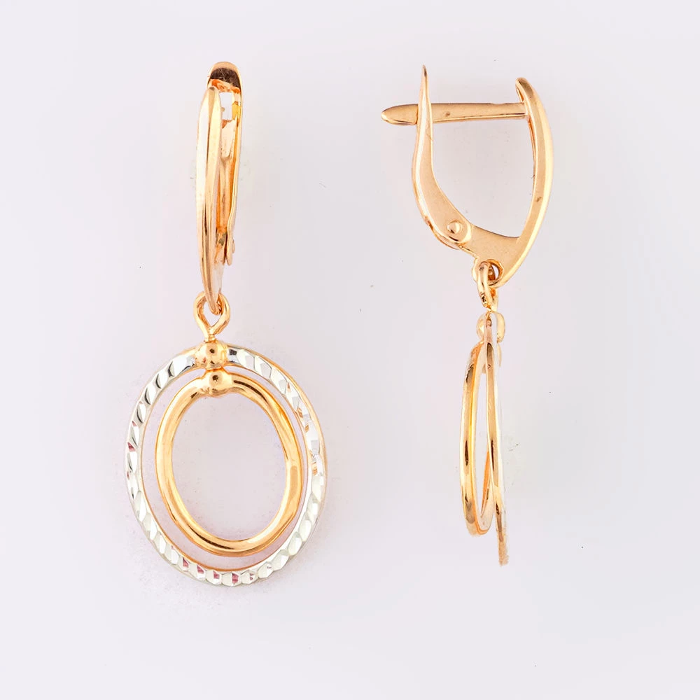 Серьги из красного золота 585 пробы 1
