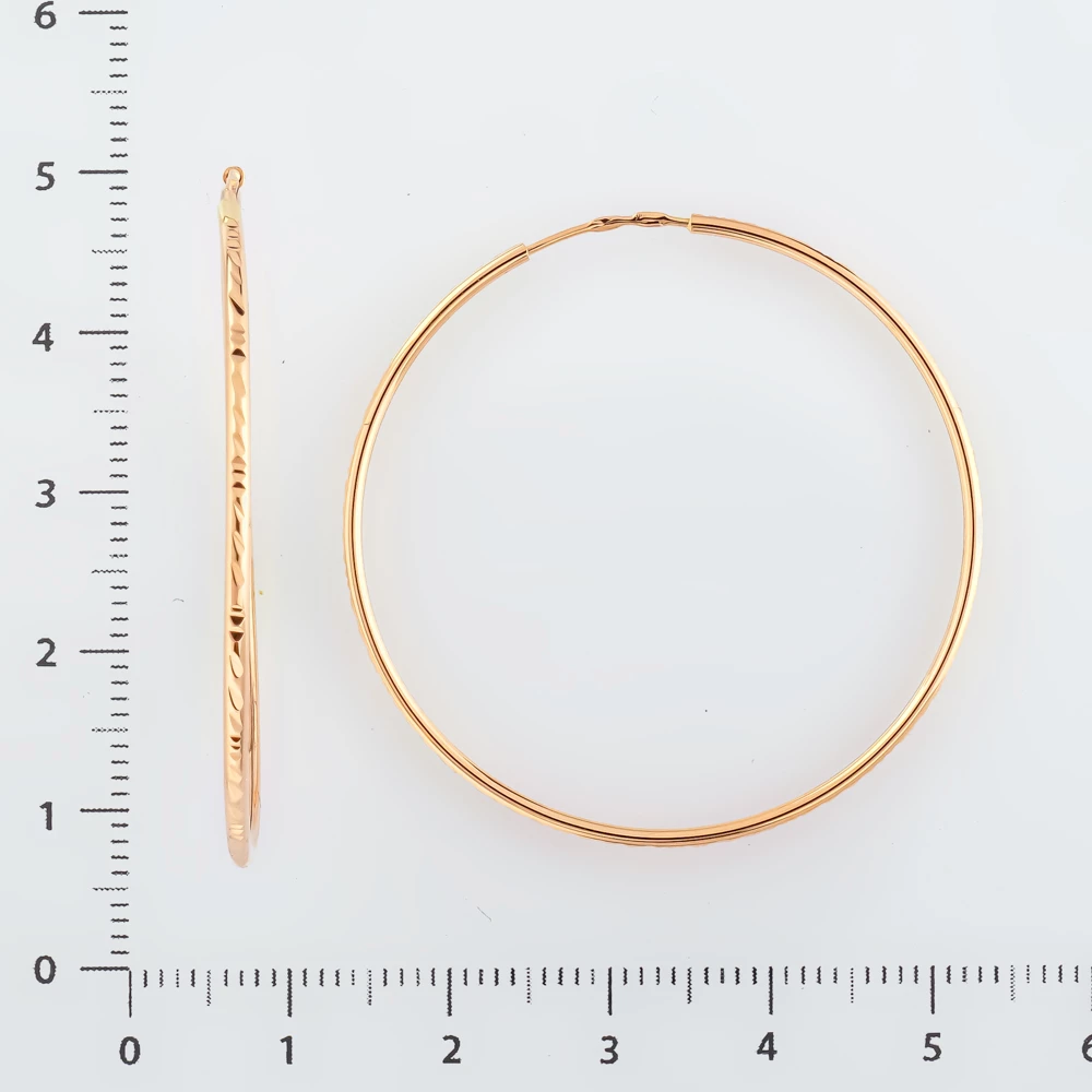 Серьги конго из красного золота 585 пробы 2