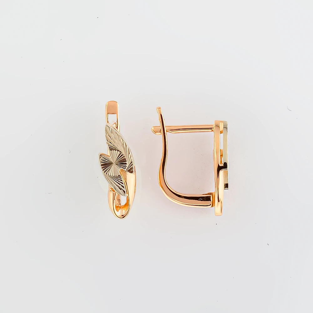 Серьги из красного золота 585 пробы 1