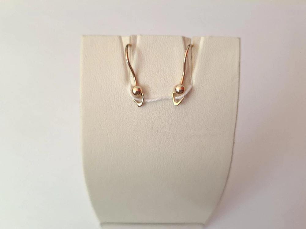 Серьги из красного золота 585 пробы 1