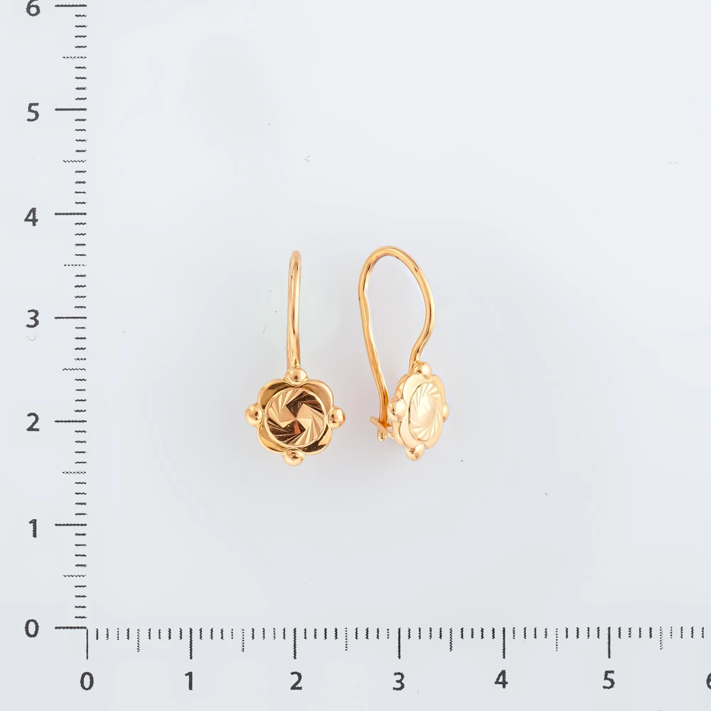 Серьги из красного золота 585 пробы 2